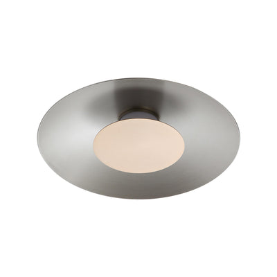 Luma Integrated LED Flush Mount in Sand Nickel and French Gold shade - - Golden Lighting