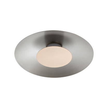 Luma Integrated LED Flush Mount in Sand Nickel and French Gold shade - - Golden Lighting
