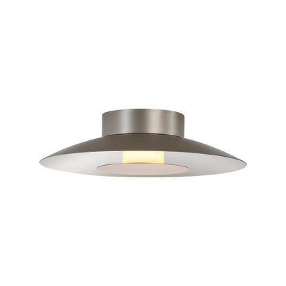 Luma Integrated LED Flush Mount in Sand Nickel and French Gold shade - - Golden Lighting