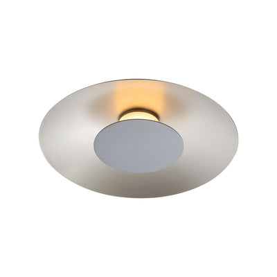 Luma Integrated LED Flush Mount in Sand Nickel and Graphite shade - - Golden Lighting
