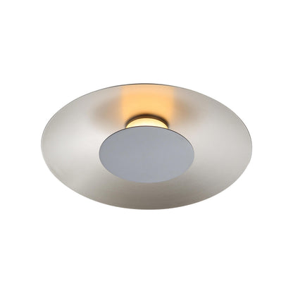 Luma Integrated LED Flush Mount in Sand Nickel and Graphite shade - - Golden Lighting