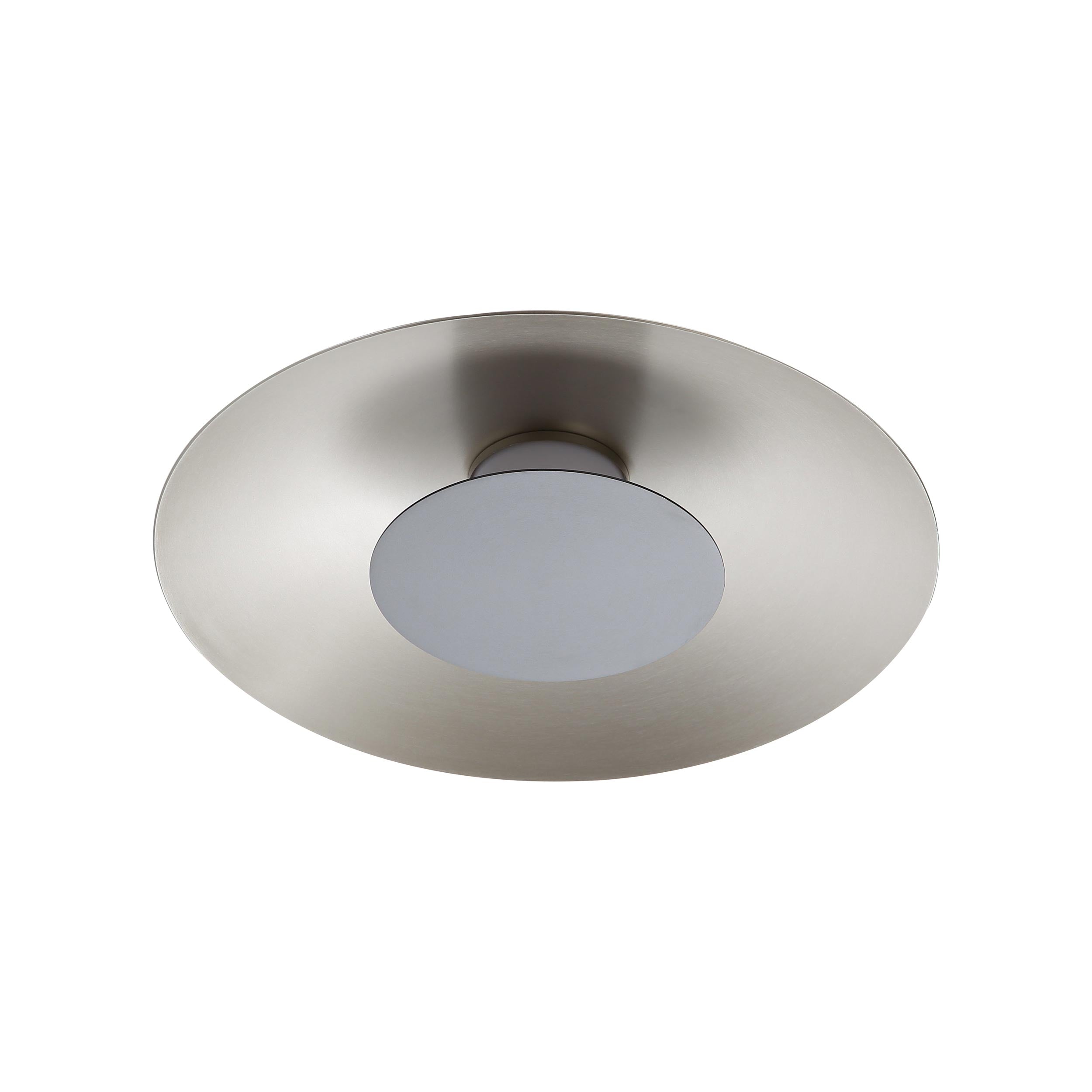Luma Integrated LED Flush Mount in Sand Nickel and Graphite shade - - Golden Lighting