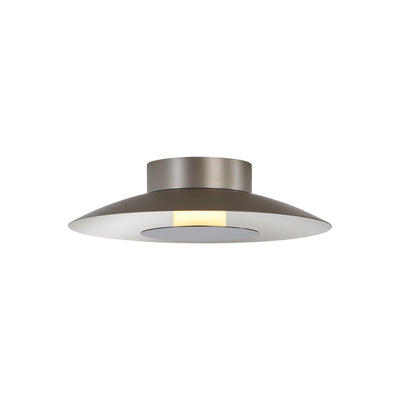 Luma Integrated LED Flush Mount in Sand Nickel and Graphite shade - - Golden Lighting