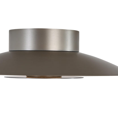 Luma Integrated LED Flush Mount in Sand Nickel and Graphite shade - - Golden Lighting