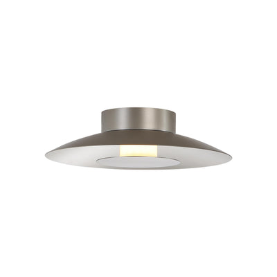 Luma Integrated LED Flush Mount in Sand Nickel and Sand Nickel shade - - Golden Lighting