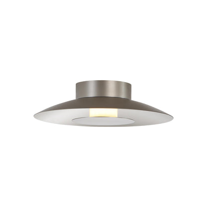 Luma Integrated LED Flush Mount in Sand Nickel and Sand Nickel shade - - Golden Lighting