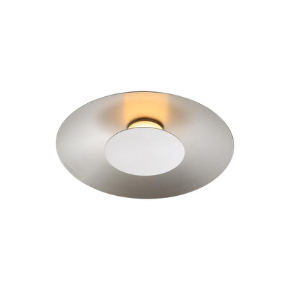 Luma Integrated LED Flush Mount in Sand Nickel and Sand Nickel shade - - Golden Lighting
