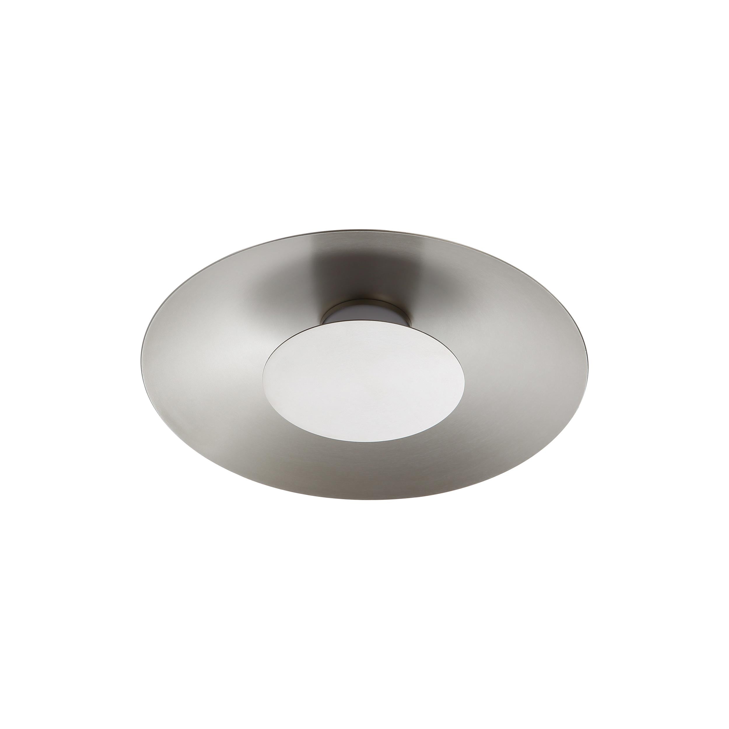 Luma Integrated LED Flush Mount in Sand Nickel and Sand Nickel shade - - Golden Lighting