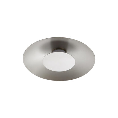 Luma Integrated LED Flush Mount in Sand Nickel and Sand Nickel shade - - Golden Lighting