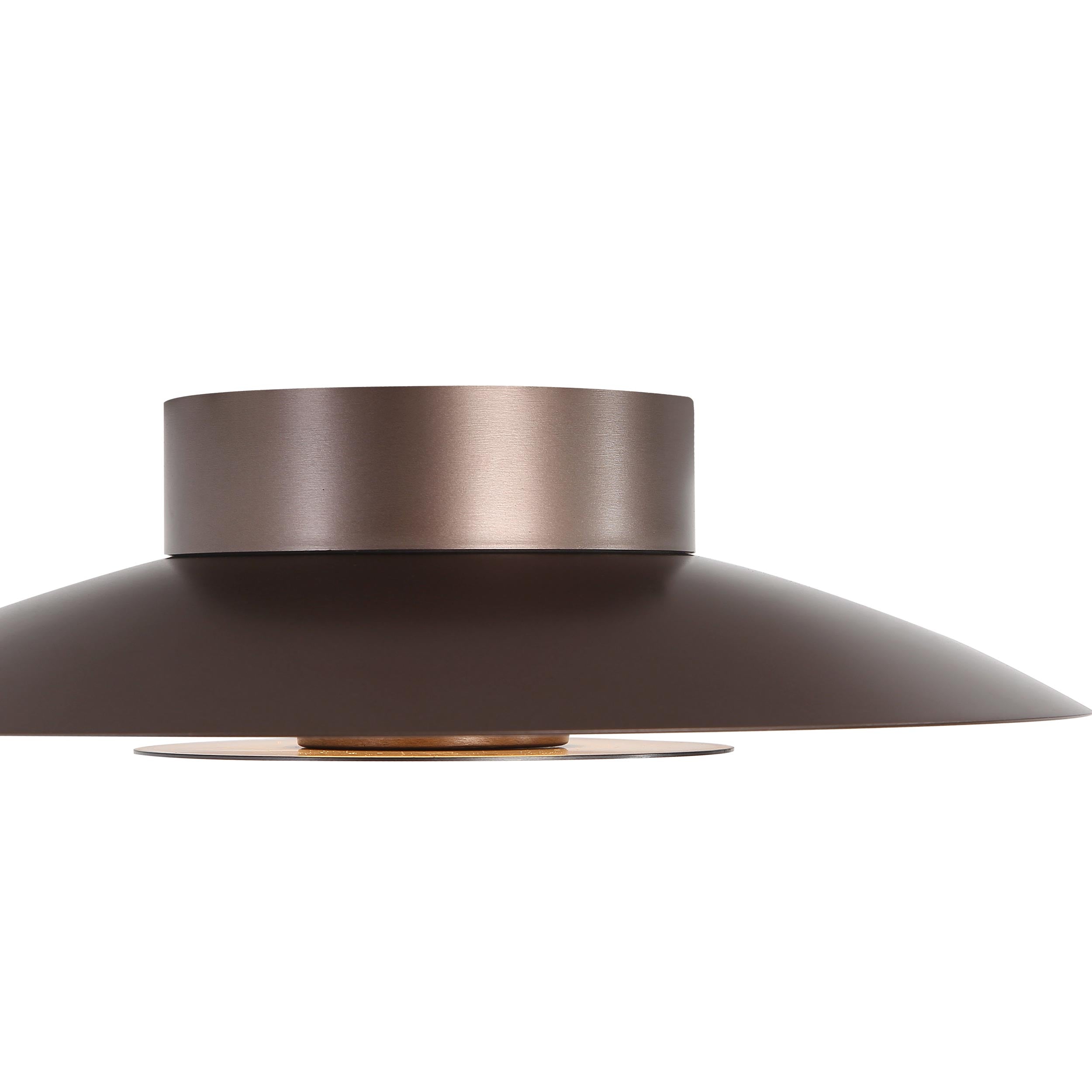 Yep by Golden Lighting Luma Integrated LED Flush Mount in Coffee Silver and Graphite accent