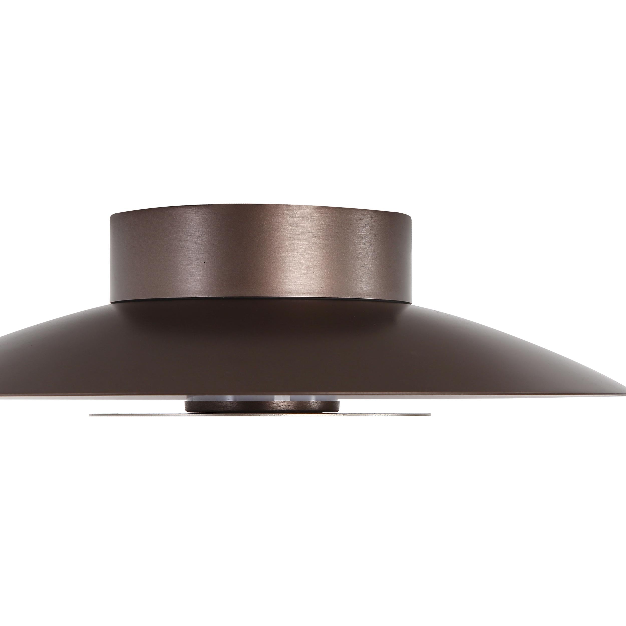 Yep by Golden Lighting Luma Integrated LED Flush Mount in Coffee Silver and Sand Nickel accent