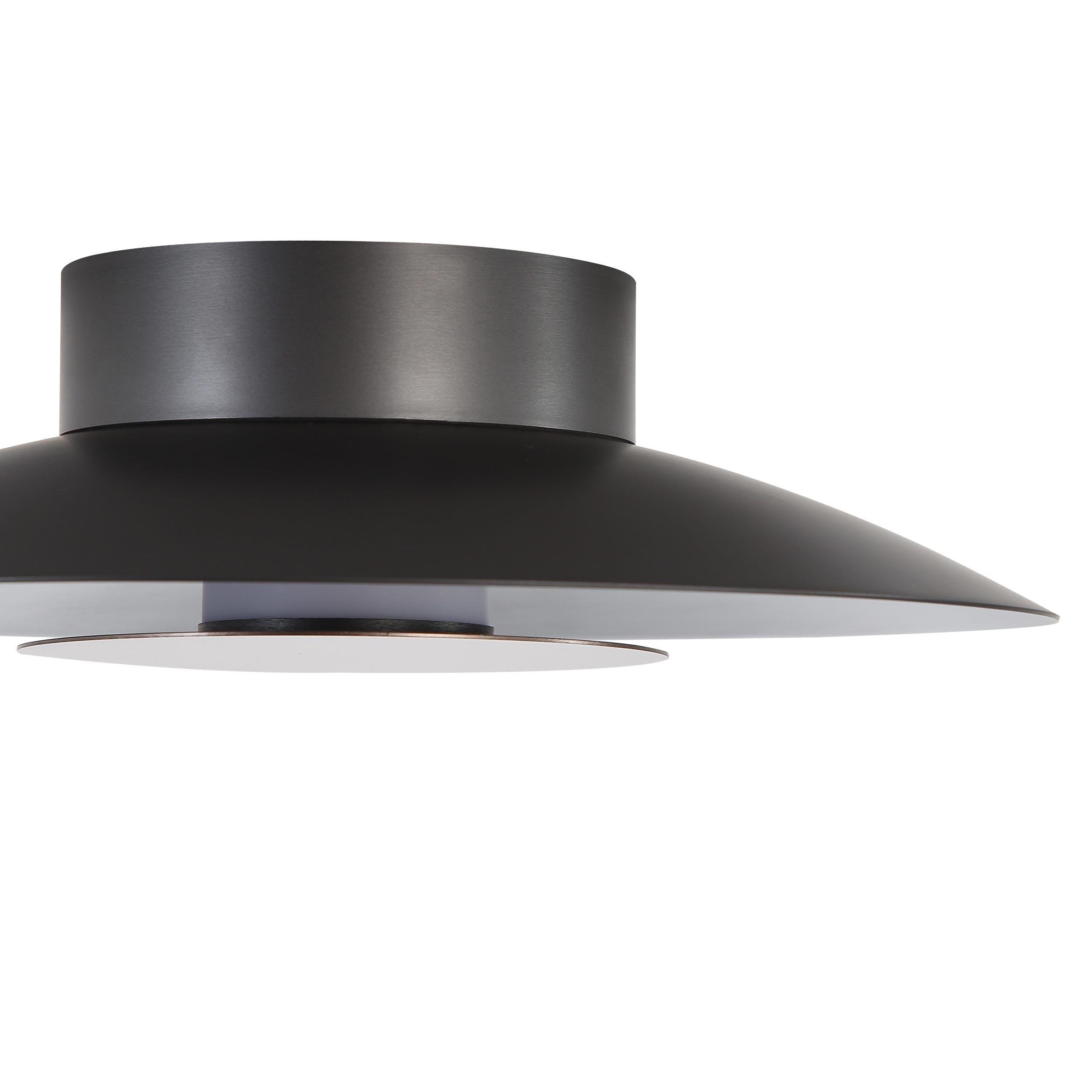 Yep by Golden Lighting Luma Integrated LED Flush Mount in Graphite and Coffee Silver accent