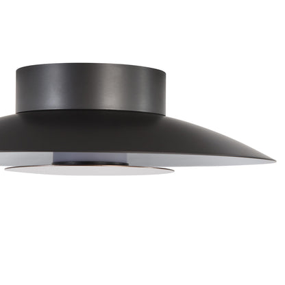 Yep by Golden Lighting Luma Integrated LED Flush Mount in Graphite and Coffee Silver accent
