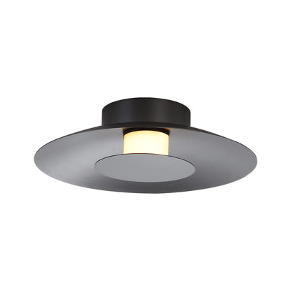 Luma LED Flush Mount - 12" in Graphite with Graphite Shade - Default Title - Golden Lighting