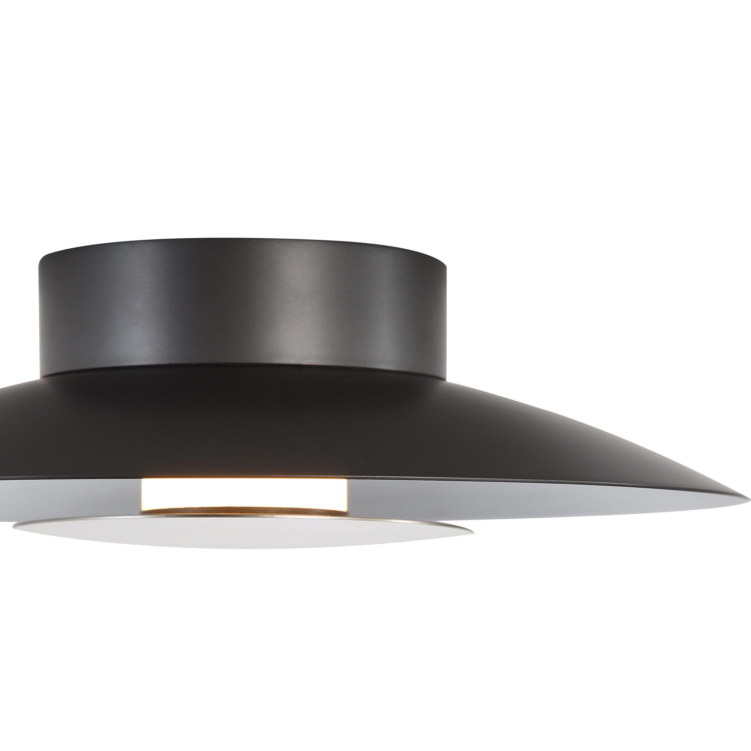 Yep by Golden Lighting Luma Integrated LED Flush Mount in Graphite and Sand Nickel shade