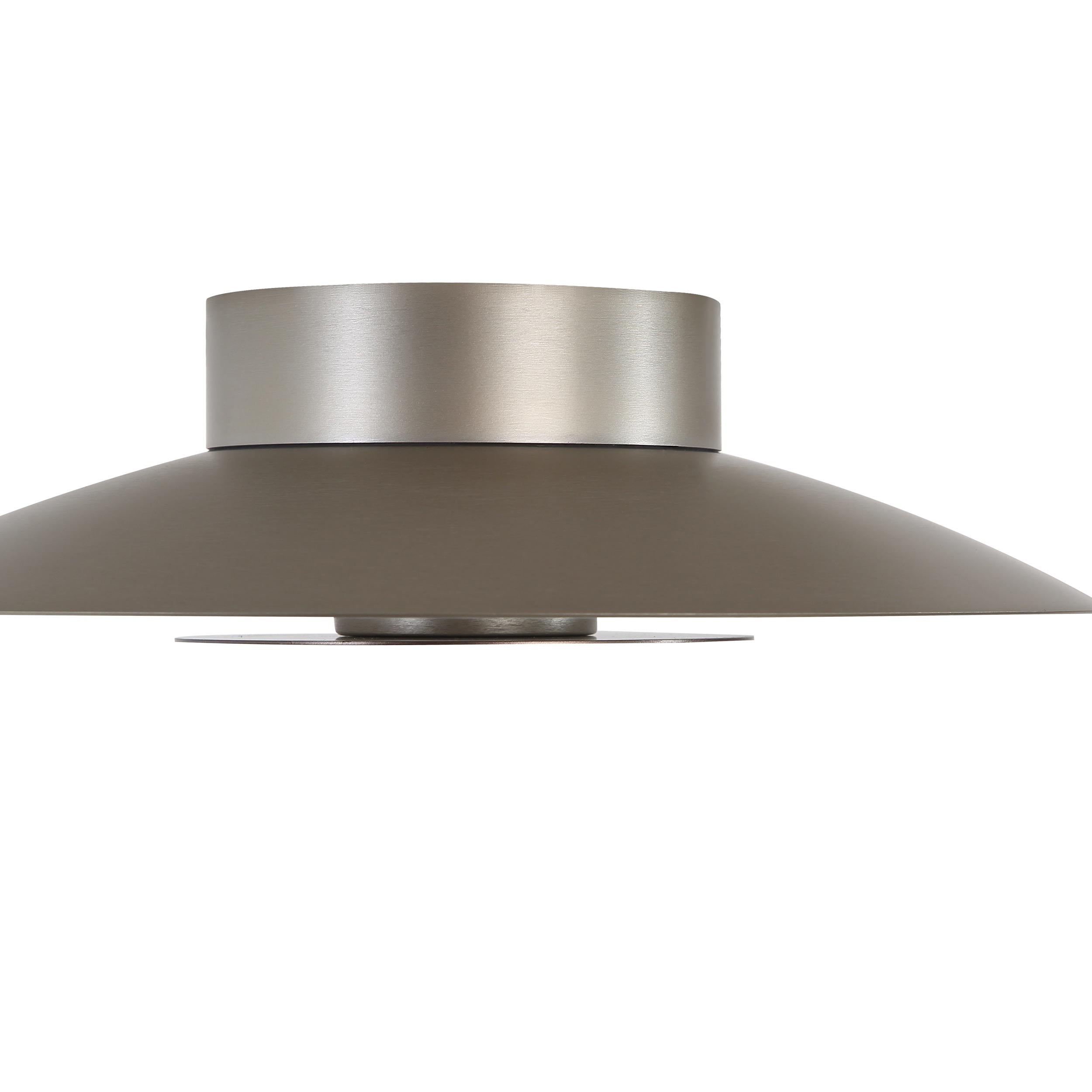 Yep by Golden Lighting Luma Integrated LED Flush Mount in Sand Nickel and Coffee Silver accent