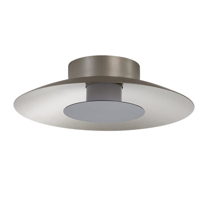 Yep by Golden Lighting Luma Integrated LED Flush Mount in Sand Nickel and Graphite shade