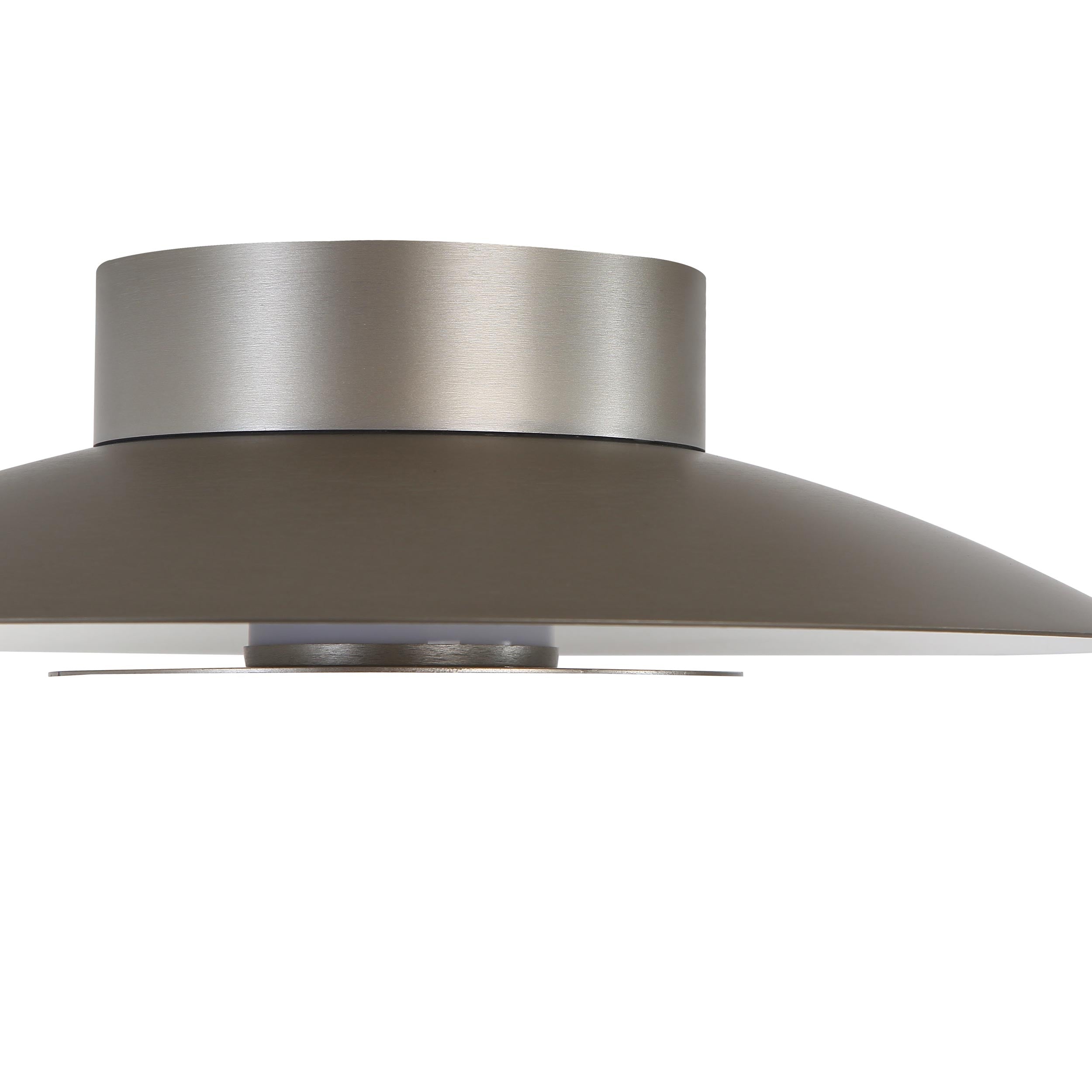 Yep by Golden Lighting Luma Integrated LED Flush Mount in Sand Nickel and Sand Nickel shade