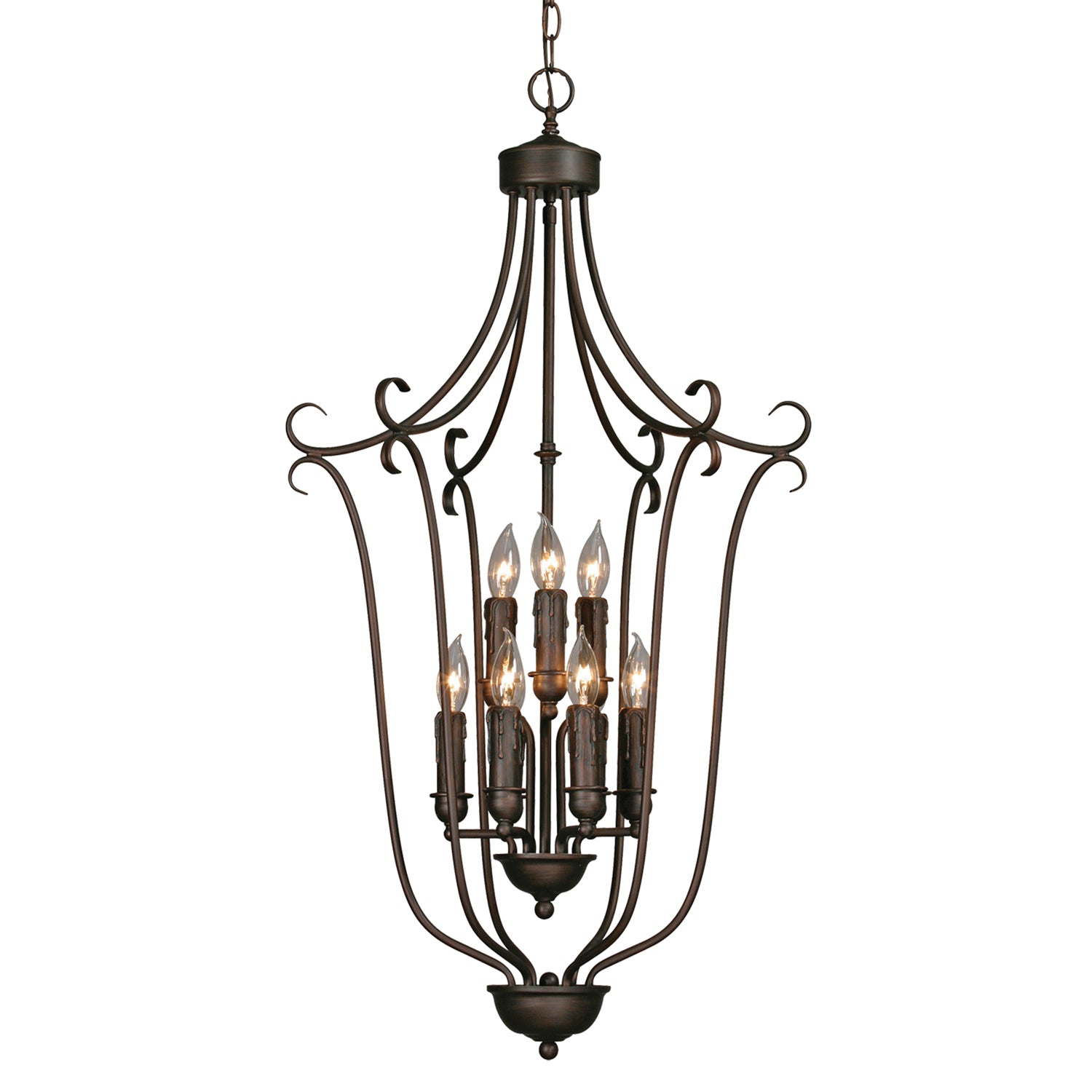 Grace 9-light Chandelier in Rubbed Bronze