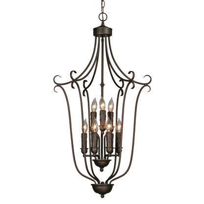Grace 9-light Chandelier in Rubbed Bronze