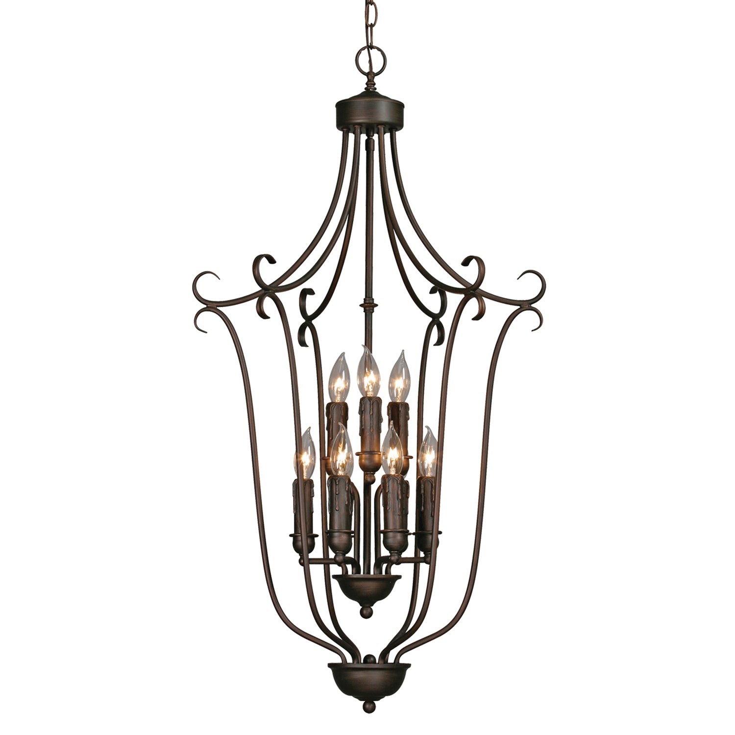 Multi-Family 2 Tier - 9 Light Caged Foyer