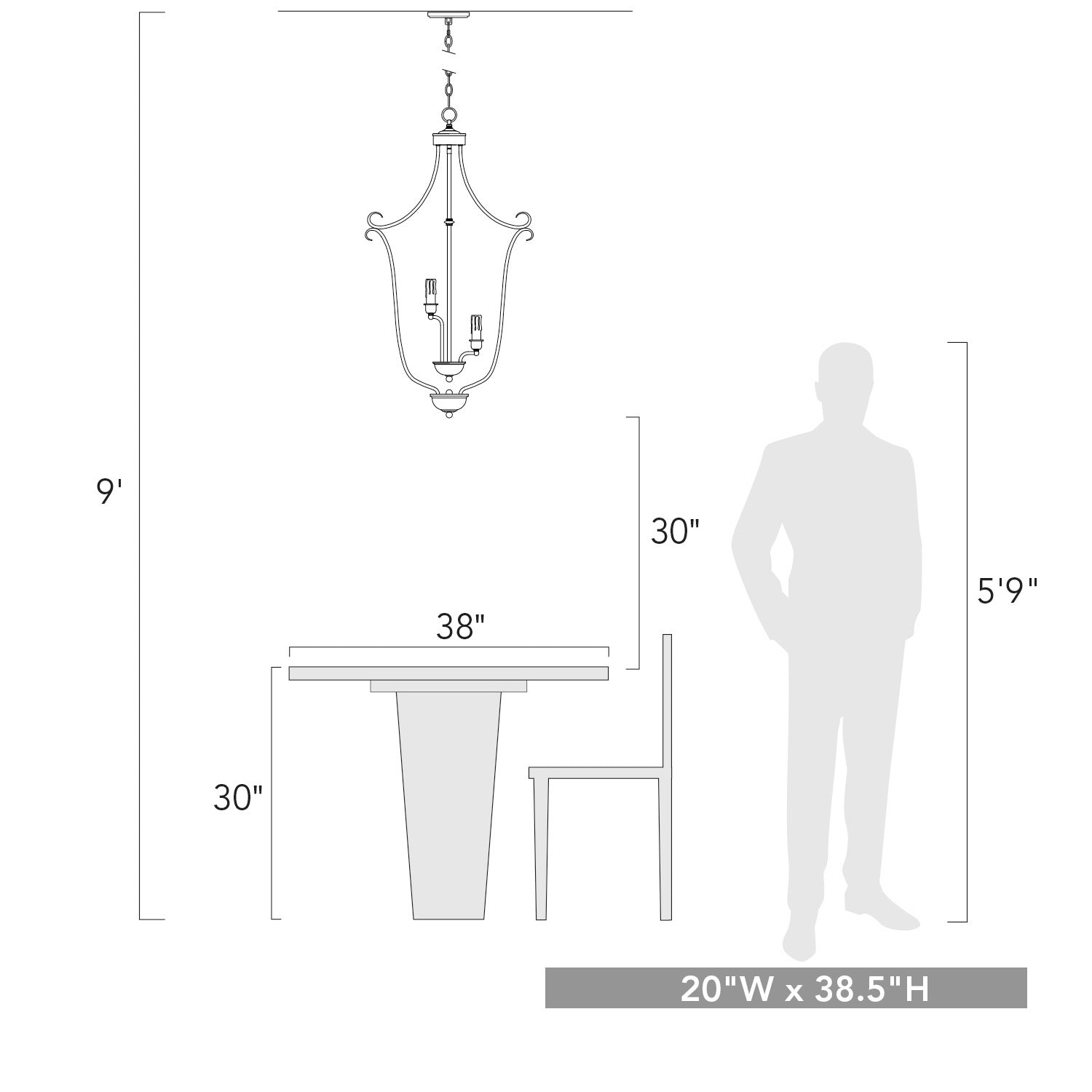 Grace 9-light Chandelier in Rubbed Bronze