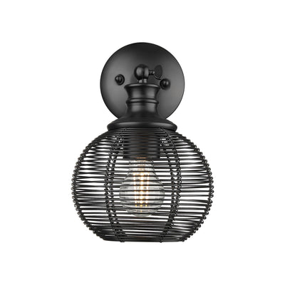 Golden Lighting Calypso 1-light Wall Sconce in Matte Black - - Golden Lighting