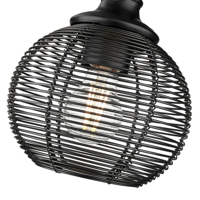Golden Lighting Calypso 1-light Wall Sconce in Matte Black - - Golden Lighting