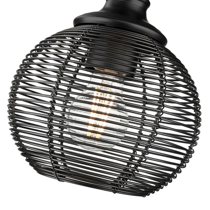 Golden Lighting Calypso 1-light Wall Sconce in Matte Black - - Golden Lighting