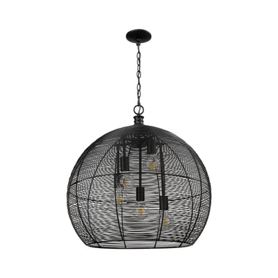 Golden Lighting Calypso 5-light Pendant in Matte Black - - Golden Lighting