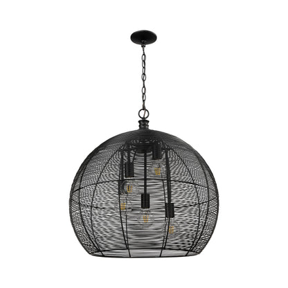 Golden Lighting Calypso 5-light Pendant in Matte Black - - Golden Lighting