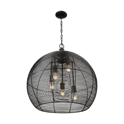Golden Lighting Calypso 5-light Pendant in Matte Black - - Golden Lighting