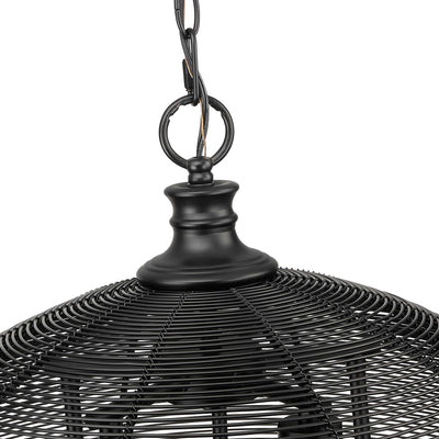 Golden Lighting Calypso 5-light Pendant in Matte Black - - Golden Lighting
