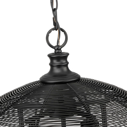 Golden Lighting Calypso 5-light Pendant in Matte Black - - Golden Lighting