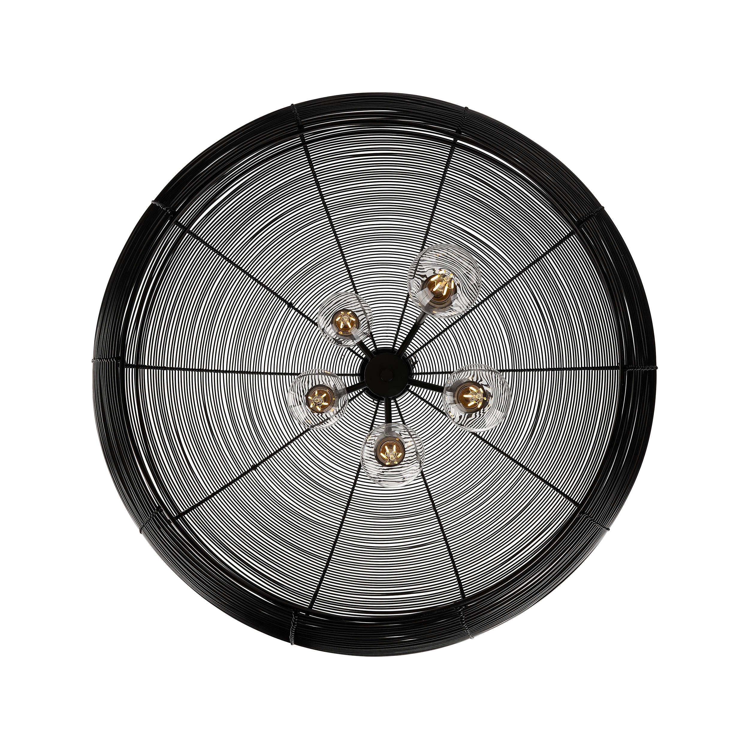 Golden Lighting Calypso 5-light Pendant in Matte Black - - Golden Lighting