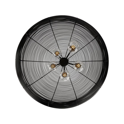 Golden Lighting Calypso 5-light Pendant in Matte Black - - Golden Lighting