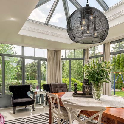 Golden Lighting Calypso 5-light Pendant in Matte Black - - Golden Lighting