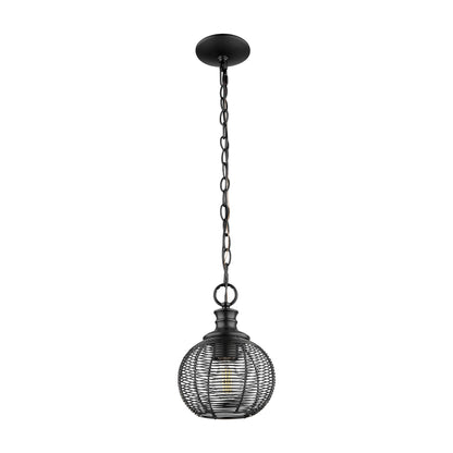 Golden Lighting Calypso 1-light 8in Pendant in Matte Black - - Golden Lighting