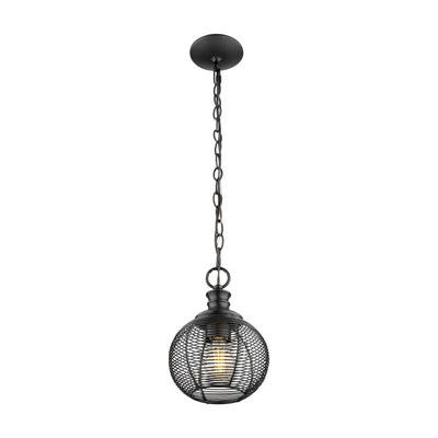 Golden Lighting Calypso 1-light 8in Pendant in Matte Black - - Golden Lighting