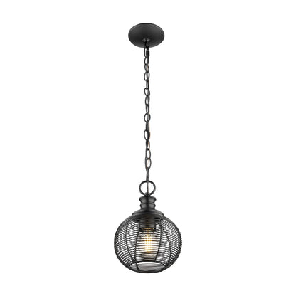 Golden Lighting Calypso 1-light 8in Pendant in Matte Black - - Golden Lighting