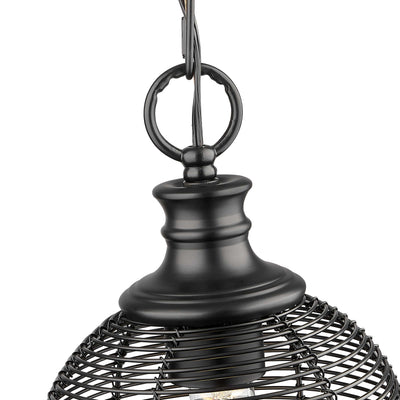 Golden Lighting Calypso 1-light 8in Pendant in Matte Black - - Golden Lighting