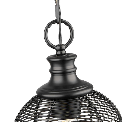 Golden Lighting Calypso 1-light 8in Pendant in Matte Black - - Golden Lighting