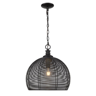 Golden Lighting Calypso 1-light 16in Pendant in Matte Black - - Golden Lighting
