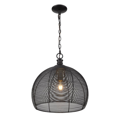 Golden Lighting Calypso 1-light 16in Pendant in Matte Black - - Golden Lighting