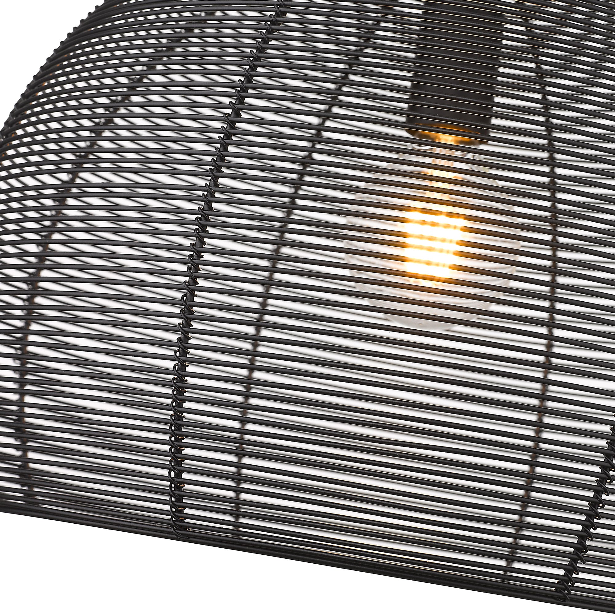 Golden Lighting Calypso 1-light 16in Pendant in Matte Black - - Golden Lighting