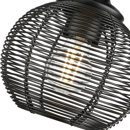 Golden Lighting Calypso 1-light Semi-Flush Mount in Matte Black - - Golden Lighting