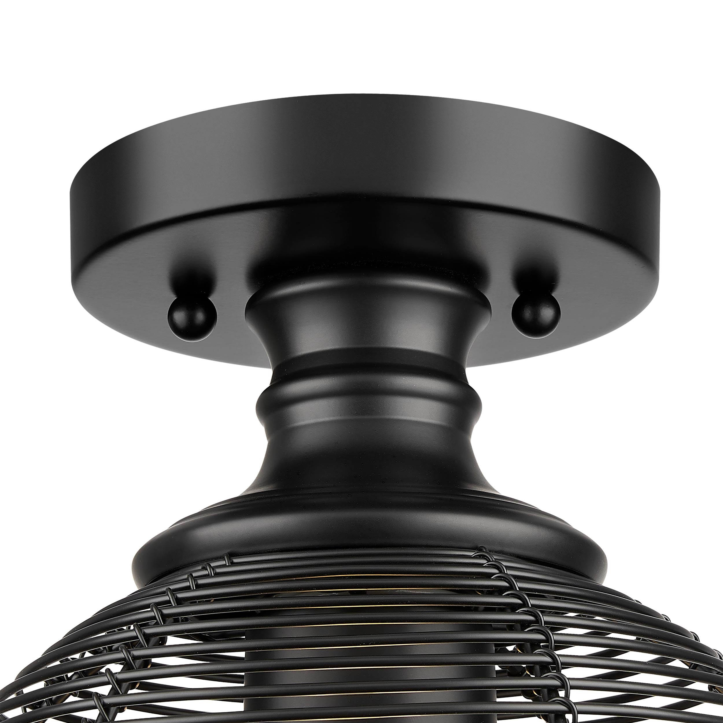 Golden Lighting Calypso 1-light Semi-Flush Mount in Matte Black - - Golden Lighting