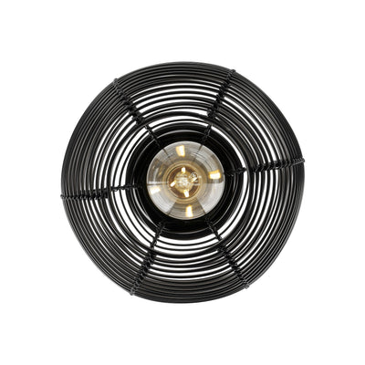 Golden Lighting Calypso 1-light Semi-Flush Mount in Matte Black - - Golden Lighting