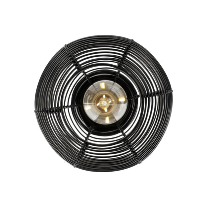 Golden Lighting Calypso 1-light Semi-Flush Mount in Matte Black - - Golden Lighting