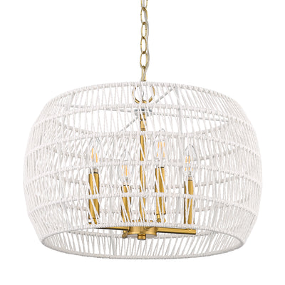 Ellie 4-light Chandelier in Modern Brushed Gold